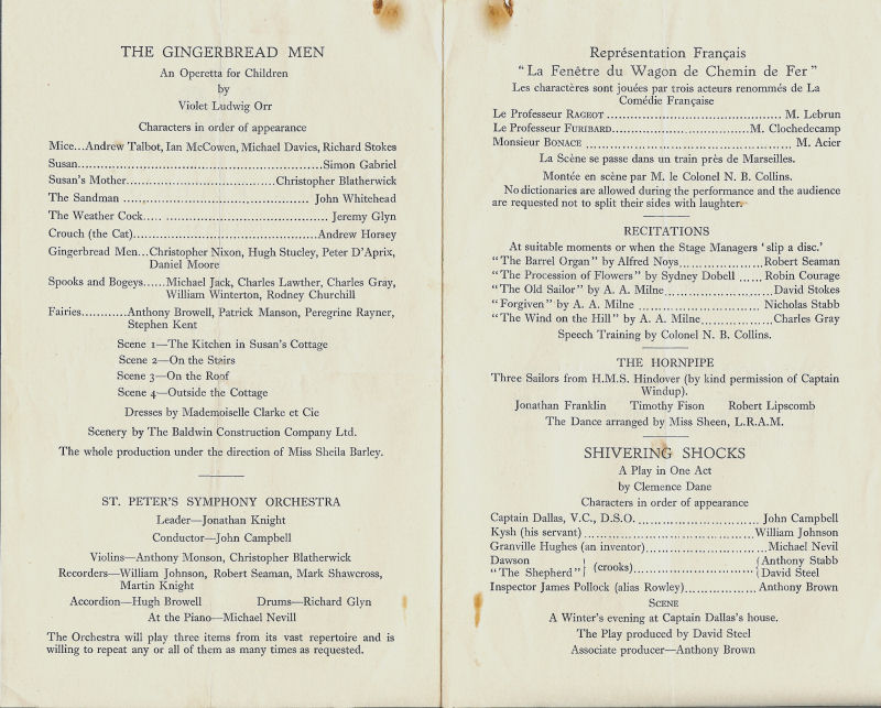 Programme November 1955